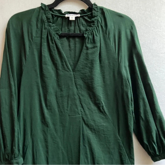 Whistles Dark Green Enora Dress Sz XS - Picture 6 of 15